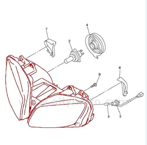 119 Motorcycle Headlight Clear Headlamp R1 02-03@4